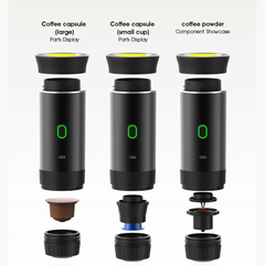 Portable Wireless Electric Espresso Coffee Machine For Travel &Car &Home Camping Coffee Maker 3-in-1 Capsule Powder Coffee Maker