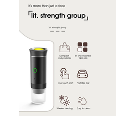 Portable Wireless Electric Espresso Coffee Machine For Travel &Car &Home Camping Coffee Maker 3-in-1 Capsule Powder Coffee Maker